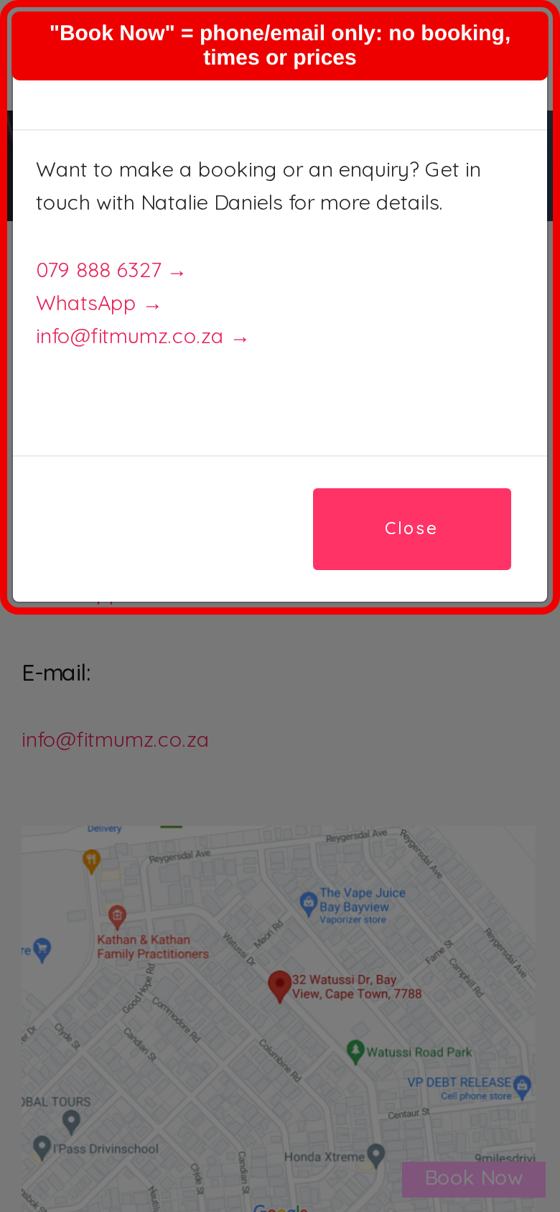 Screenshot: "Book Now" doesn't book